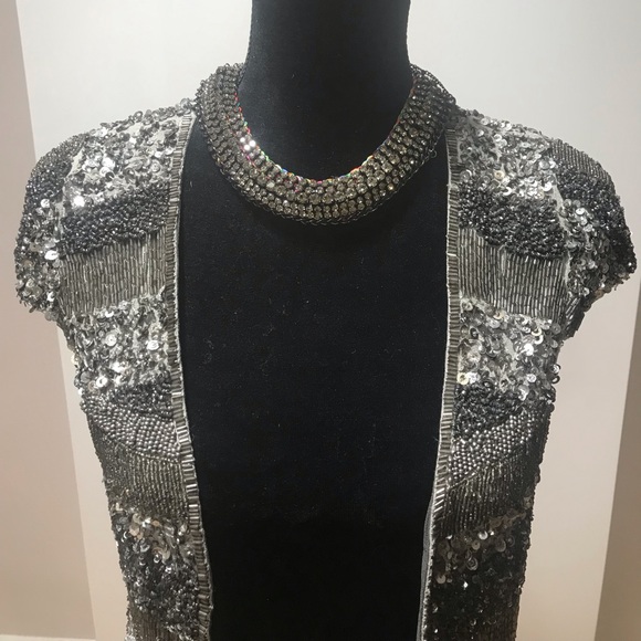 NWT Zara Cropped Sequined Jacket - Picture 2 of 8